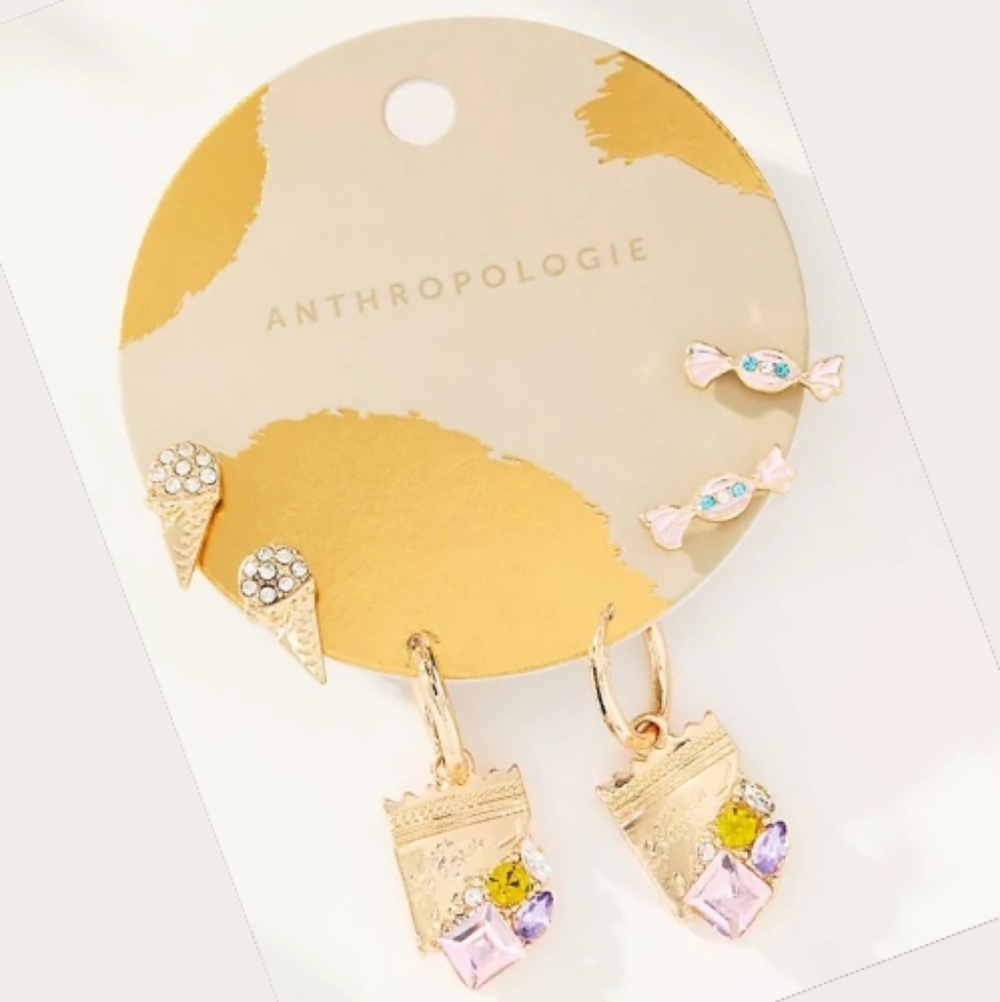Anthropologie Festive Icon Earrings (Sweets)